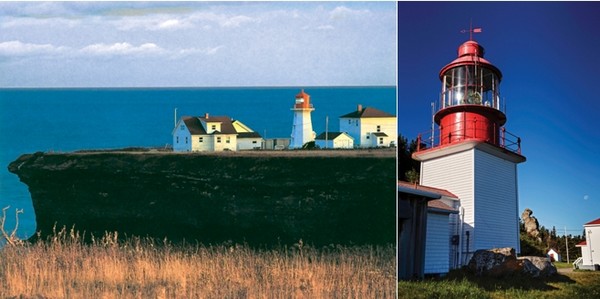 De gauche à droite : Phare Cap Espoir et Phare du Cap Chat. © Québec Maritime et ©  Patrick Matte