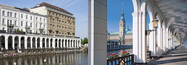 Au cœur même de la ville, les quartiers de l’Hôtel de Ville ‘Rathaus’, ou de St Michaelis concentrent le Hambourg des affaires © Richard Bayon Au cœur même de la ville, les quartiers de l’Hôtel de Ville ‘Rathaus’, ou de St Michaelis concentrent le Hambourg des affaires © Richard Bayon