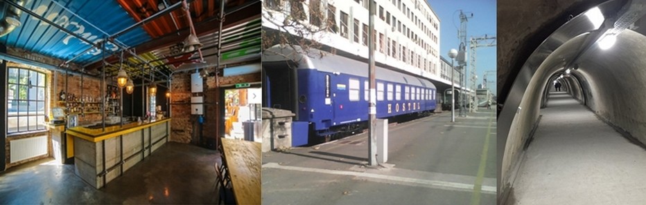 De gauche à droite : le bar du Le Swanky Mint Hostel ; L’Adriatic Train Hostel, une auberge de jeunesse ouverte en août 2016, installée dans un train ;visite du tunnel Grič .Copyright Copyright tripadvisor.co.uk De gauche à droite : le bar du Le Swanky Mint Hostel ; L’Adriatic Train Hostel, une auberge de jeunesse ouverte en août 2016, installée dans un train ;visite du tunnel Grič .Copyright Copyright tripadvisor.co.uk