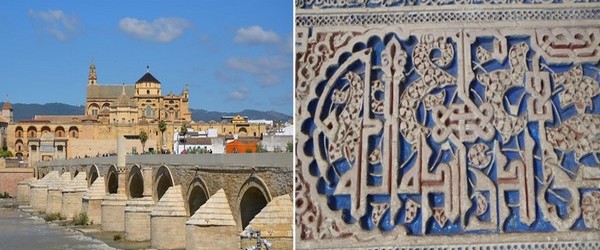 Aujourd’hui encore, la richesse de ses monuments empreints d’influences chrétienne et islamique rappelle le rôle intellectuel et plus largement, culturel que Cordoue joue alors au sud de l’Europe.  © O.T.Spain; Et c'est également à Cordoue que se développe la calligraphie décorative.  © C.Gary