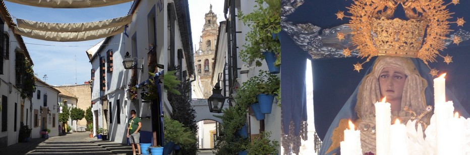 Parcourir Cordoue dans l'ancien quartier juif, se faufiler dans les patios fleuris et suivre pendant la Semaine Sainte l'une des nombreuses processions.  © C.Gary Parcourir Cordoue dans l'ancien quartier juif, se faufiler dans les patios fleuris et suivre pendant la Semaine Sainte l'une des nombreuses processions.  © C.Gary