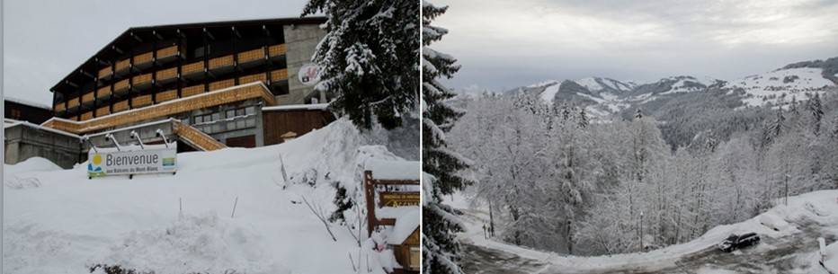 Les Balcons du Mont-Blanc (Savoie – Saint-Nicolas-la-Chapelle)  avec une  vue à 180° face au majestueux Mont-Blanc.  © David Raynal