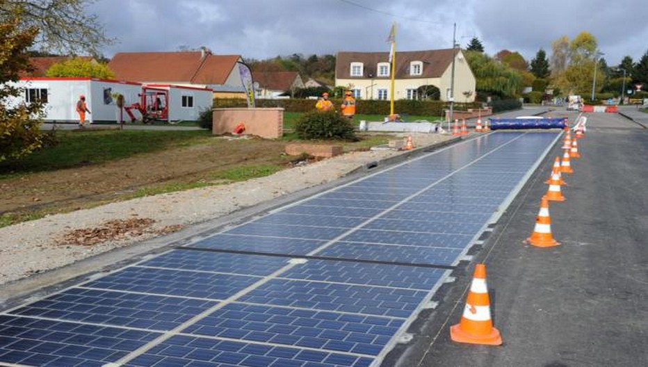 Lancement de la première route solaire en Normandie .Copyright OT Mortagne