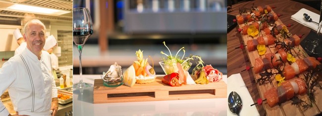 Le chef Pierre-Yves Lorgeoux, maître cuisinier de France, qui règne sur les trois cuisines en privilégiant les produits frais et de saison avec une part belle aux produits de la mer, et aux produits bio © hotel.thalasso-carnac.com/destination-hotel-les-salines.html Le chef Pierre-Yves Lorgeoux, maître cuisinier de France, qui règne sur les trois cuisines en privilégiant les produits frais et de saison avec une part belle aux produits de la mer, et aux produits bio © hotel.thalasso-carnac.com/destination-hotel-les-salines.html