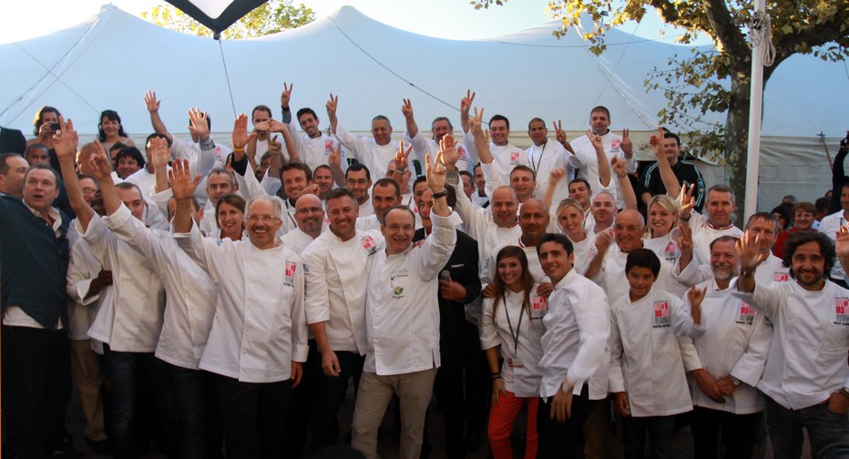 Photo des Chefs lors de la 11ème édition du Festival international de la Gastronomie à Mougins © David Raynal