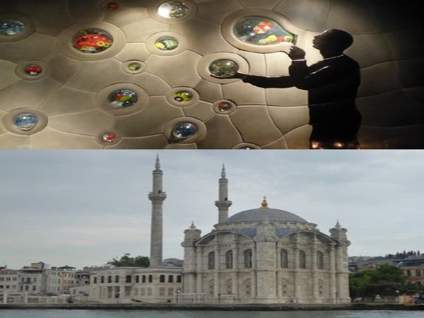 En haut : Yakup2 Restaurant avec les portraits d'Atatürk et de célébrités locales aux murs dans la salle; Balade sur le Bosphore pour les palais somptueux et les maisons traditionnelles bâtis sur les deux rives. © C.Gary En haut : Yakup2 Restaurant avec les portraits d'Atatürk et de célébrités locales aux murs dans la salle; Balade sur le Bosphore pour les palais somptueux et les maisons traditionnelles bâtis sur les deux rives. © C.Gary