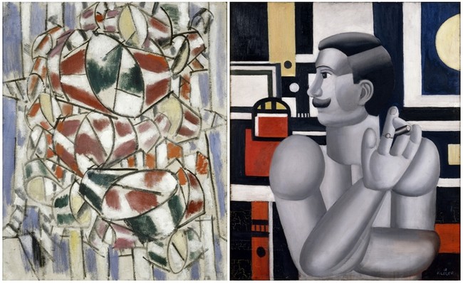 Fernand Léger, Contraste de formes  © Centre Pompidou, MNAM-CCI/Jacques Faujour/Dist. RMN-GP © Adagp, Paris, 2017.Fernand Léger, Le mécanicien, 1918 Huile sur toile, 65 x 54 cm Centre Pompidou, Musée national d’art moderne - Centre de création industrielle Dépôt LaM, Lille Métropole musée d'art moderne d'art contemporain et d'art brut, Villeneuve d'Ascq © Photo Philip Bernard © Adagp, Paris 2017