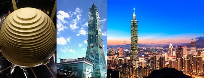 Photo 1/ Une boule d'acier de 660 t suspendue en haut de la Tour 101 anti-sismique; 2/ La Tour 101 emblème de la capitale chinoise © C.Gary Taïpei capitale du Design en 2016;© Lindigomag/Pixabay Photo 1/ Une boule d'acier de 660 t suspendue en haut de la Tour 101 anti-sismique; 2/ La Tour 101 emblème de la capitale chinoise © C.Gary Taïpei capitale du Design en 2016;© Lindigomag/Pixabay