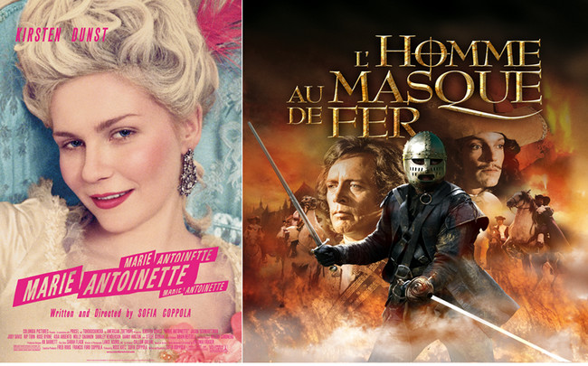 Le château accueille de nombreux tournages, dont les affiches ci-dessus. Affiche Marie Antoinette (C)Fondation Jérôme Seydoux-Pathé et L'homme au masque de Fer de Mike Newell.