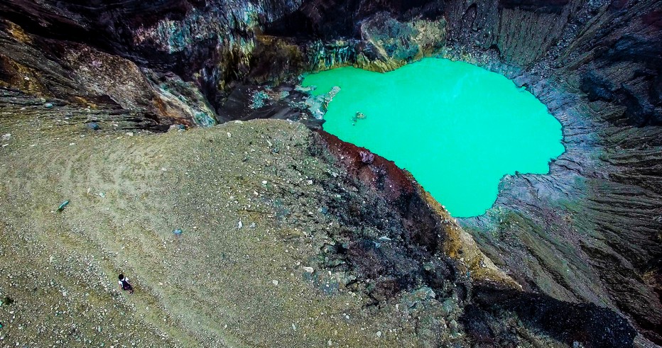 Vue aérienne du cratère du volcan Ilamatepec, Santa Ana. Crédit photo office de tourisme du Salvador