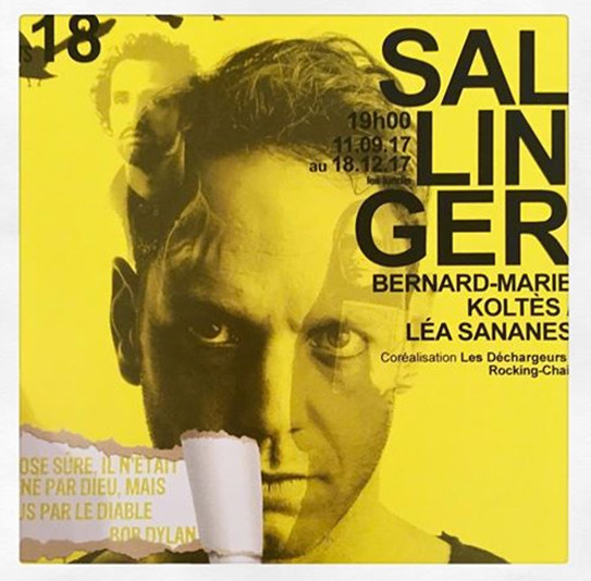 Le théâtre des Déchargeurs à Paris présente jusqu’au 18 décembre Sallinger de Bernard-Marie Koltès.
