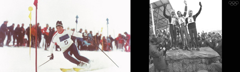Les JO d’hiver de 1968, dont on célèbre les 50 ans cet hiver, avaient positionné l’Isère comme le territoire majeur des sports d’hiver en Europe avec .les médaillés entre autres Marielle Goitschel (Grenoble)  Jean-Claude Killy et ses trois médailles d’or sur la piste mythique de Casserousse à Chamrousse  en Descente, Slalom Géant et Slalom Spécial. Copyright D.R.