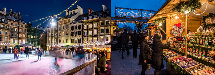 Un peu partout à Varsovie, des échoppes sont illuminées, mais les plus belles se trouvent entre le château et le marché de la vieille ville. Crédit photo MACIEK LESZCZELOWSKI.