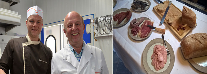 La boucherie familiale Lefèbvre est devenue, au fil des ans, la seule boucherie traditionnelle de Wellin et sa région. Elle propose le fameux borquin de Saint- Hubert, un saucisson légèrement fumé, pur porc à l’ail, aux fines herbes et épices. Crédit photo David Raynal. La boucherie familiale Lefèbvre est devenue, au fil des ans, la seule boucherie traditionnelle de Wellin et sa région. Elle propose le fameux borquin de Saint- Hubert, un saucisson légèrement fumé, pur porc à l’ail, aux fines herbes et épices. Crédit photo David Raynal.