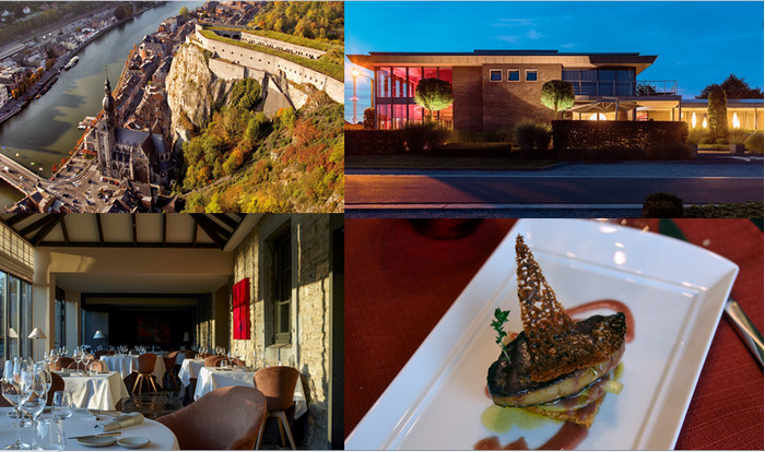 De gauche à droite : vue aérienne de Dinant (copyright WBT S.Wittenbol); Espace Medissey (Copyright Antoine Melis); Maison Lemonnier et le restaurant l'Eau Vive dirigé par le célèbre chef Resimond (photos David Raynal) De gauche à droite : vue aérienne de Dinant (copyright WBT S.Wittenbol); Espace Medissey (Copyright Antoine Melis); Maison Lemonnier et le restaurant l'Eau Vive dirigé par le célèbre chef Resimond (photos David Raynal)