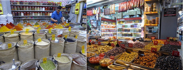 Les boutiques du grand Marché de Jaffa d'où émane le mélange parfumé des saveurs et des épices. (Copyright C.Gary)