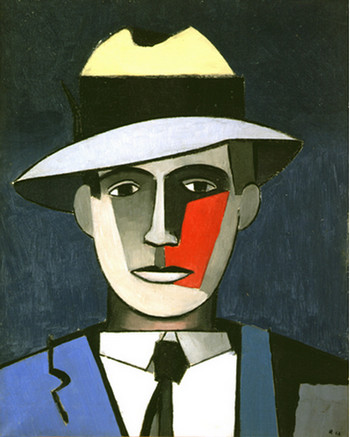 1943 L'Homme à la joue rouge 65 X49  . Copyright DR