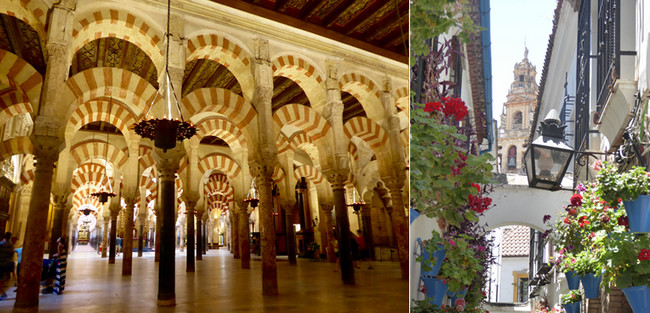 De gauche à droite : Cordoue la mosquée-cathédrale ; Cordoue la Judéria .© C.Gary De gauche à droite : Cordoue la mosquée-cathédrale ; Cordoue la Judéria .© C.Gary