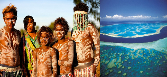 De gauche à droite : " En courant, je vais aussi à la rencontre des Aborigènes, le plus vieux peuple du monde." @ Eric Cros; La Grande Barrière de Corail et Christophe Vissant : " je suis consterné de voir qu’elle est aujourd’hui en grand péril à cause du réchauffement climatique dû aux activités humaines. J’ai aussi envie de courir pour elle. " @ DR De gauche à droite : " En courant, je vais aussi à la rencontre des Aborigènes, le plus vieux peuple du monde." @ Eric Cros; La Grande Barrière de Corail et Christophe Vissant : " je suis consterné de voir qu’elle est aujourd’hui en grand péril à cause du réchauffement climatique dû aux activités humaines. J’ai aussi envie de courir pour elle. " @ DR