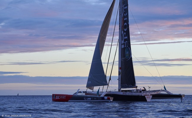 Pour gagner cette course : "Un bon bateau , un bon sponsor et bien sûr choisir très vite la bonne route.  il faut la totale pour gagner une Route du Rhum." Crédit photo DR