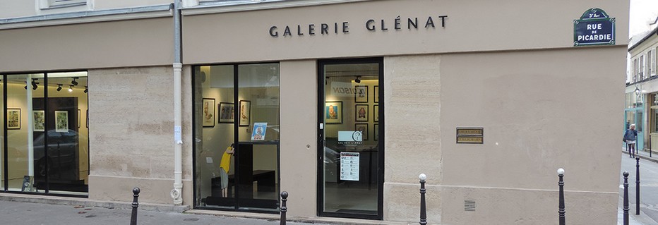 Devanture de la Galerie Glénat à Paris . @ DR