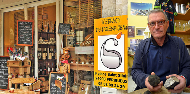 La boutique bistronomique de Francis Delpey dans le centre de Périgueux, défenseur de la truffe et du paté périgourdin lors de la 15ème édition du Salon du Livre Gourmand de Périgueux. @ David Raynal La boutique bistronomique de Francis Delpey dans le centre de Périgueux, défenseur de la truffe et du paté périgourdin lors de la 15ème édition du Salon du Livre Gourmand de Périgueux. @ David Raynal