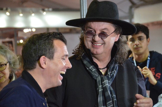 Le chef Marc Veyrat et Loïc Ballet au Salon du Livre Gourmand de Périgueux. @ David Raynal