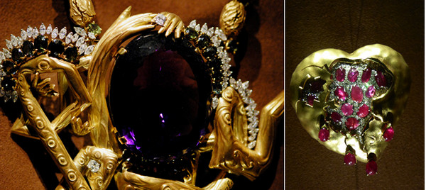 De gauche à droite : Espace Dali-Bijoux Fundació Gala-Salvador Dalí, Figueres; Espace Dali-Bijoux Copyright C.Gary