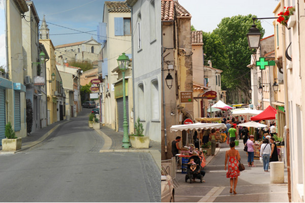 Il suffit de flâner  dans les petites ruelles près de l'église, loin du tumulte, pour découvrir la vie d'un village provençal. - Les petites ruelles du village de Mallemort. @ DR