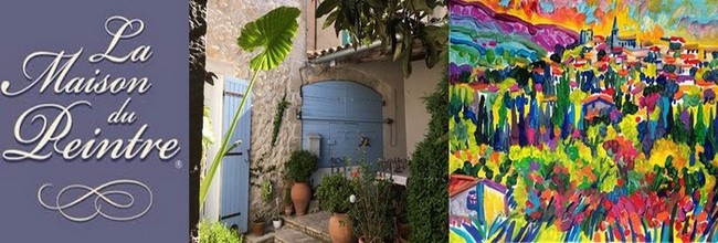 Armelle Andréi partage avec ses hôtes sa belle Provence et son talent de peintre :  Sa toile intitulée le " Village de Mallemort". @ DR Armelle Andréi partage avec ses hôtes sa belle Provence et son talent de peintre :  Sa toile intitulée le " Village de Mallemort". @ DR