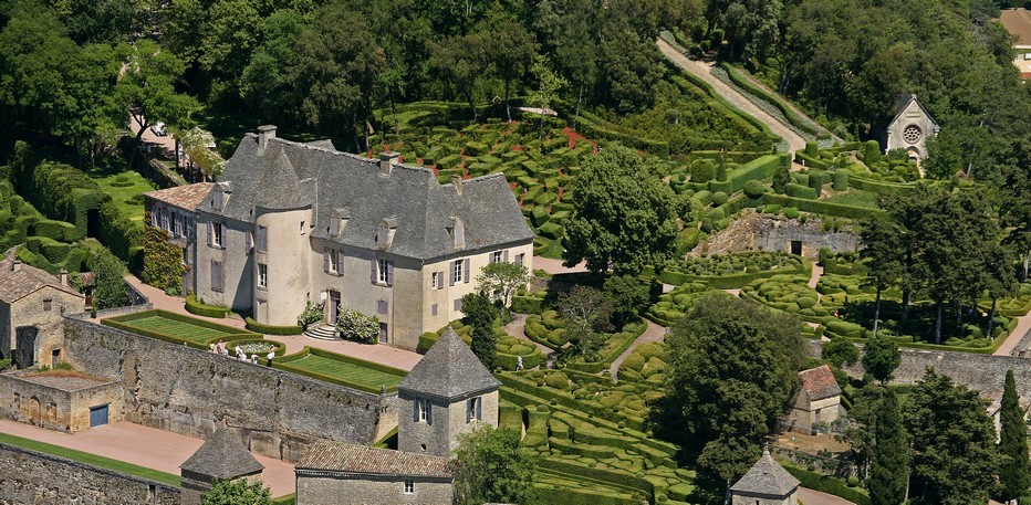 Vue aérienne des jardins de marqueyssac© Laugery-Bordeaux.