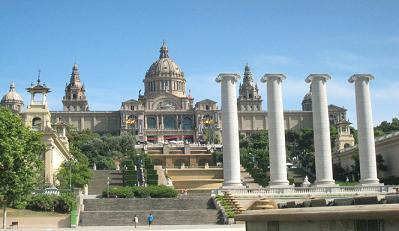 MNAC sur la colline de Montjuic