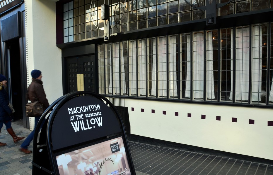 The Willow Tea room signifie la Maison de thé du saule, en référence au nom gaélique de l’avenue Sauchiehall où elle se trouve. Crédit photo David Raynal. The Willow Tea room signifie la Maison de thé du saule, en référence au nom gaélique de l’avenue Sauchiehall où elle se trouve. Crédit photo David Raynal.