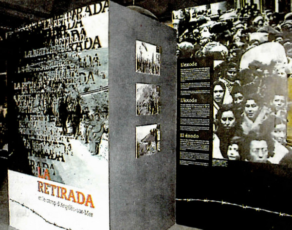 Au Mémorial d'-  Au rez-de-chaussée, l’exposition permanente présente la guerre civile espagnole, la Retirada et la vie dans le camp d’Argelès-sur-Mer. @ argelès-sur-mer.com