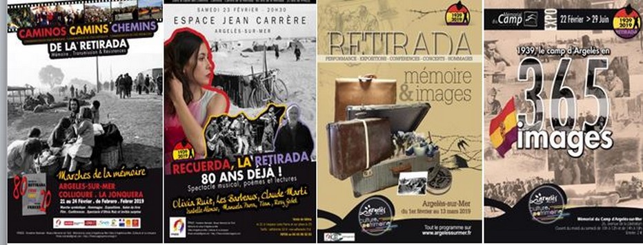Affiches pour l'anniversaire des 80 années de la "Retirada" @ Argelès-sur-Mer.com