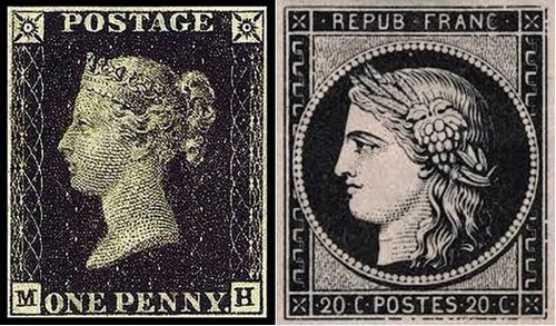 De gauche à droite : En six mois le « black penny »  à l’effigie de la Reine Victoria est émis à  près de 72 millions d’exemplaires.;  Le « Cérès noir » à 20 centimes emprunte l’image de la déesse antique de l’agriculture, de la fécondité et des moissons.@DR