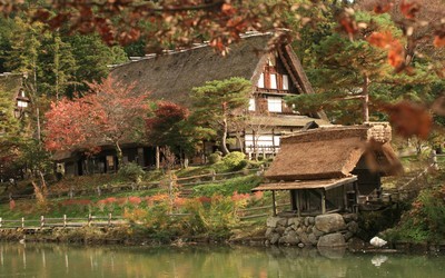 Maison traditionnelle dans le village folkorique de Hida à Takayama"