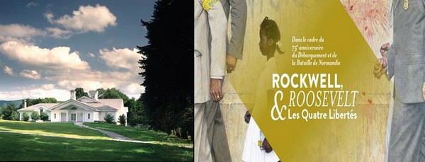 De gauche à droite : Norman Rockwell Museum à Stockbridge, et Rockwell au Memorial de Caen @ DR De gauche à droite : Norman Rockwell Museum à Stockbridge, et Rockwell au Memorial de Caen @ DR