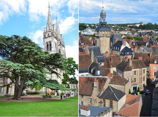 Vue sur la "Mal Coiffée" et sur les toits de cette ville de Moulins, riche en patrimoine historique. @ David Raynal Vue sur la "Mal Coiffée" et sur les toits de cette ville de Moulins, riche en patrimoine historique. @ David Raynal