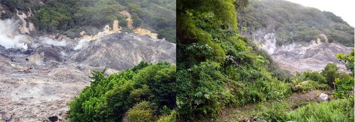 Sur un site lunaire étonnant, les Sulfur Springs se visitent et se présentent comme une étendue désolée d’où s’échappent du sol par des petites cheminées des fumerolles chargées lourdement en soufre. @ David Raynal Sur un site lunaire étonnant, les Sulfur Springs se visitent et se présentent comme une étendue désolée d’où s’échappent du sol par des petites cheminées des fumerolles chargées lourdement en soufre. @ David Raynal