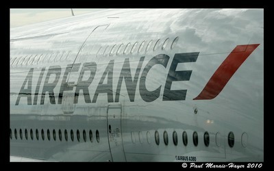 Le Super Jumbo arborant les couleurs d'Air France (Photo Paul Marais-Hayer)