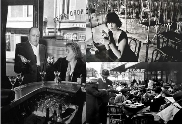 Le Paris typique de Robert Doisneau. Première photo à gauche, Jeanne Chacun à la Boule Rouge, rue de Lappe (1951) - @ Lindigomag/Pixabay