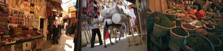 Souk, marchés, marchand d'épices à Fès