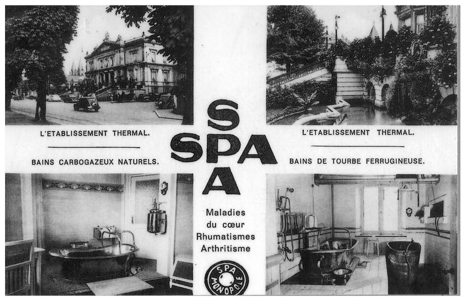Les thermes de Spa en Wallonie existent depuis longtemps, pour preuve cette photo d'archives. @ D.R.