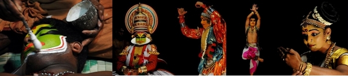 Artistes du Kerala Kathakali (photos Slenglart)