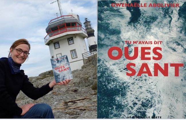 Gwenaëlle Abolivier présente son livre Ouessant. @ DR Gwenaëlle Abolivier présente son livre Ouessant. @ DR