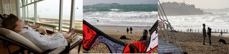 La plage du Sillon à Paramé devant le Grand Hôtel des Thermes