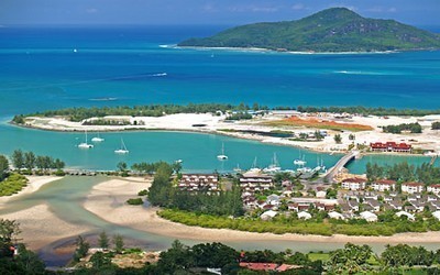 Vue générale de Mahé (Seychelles)