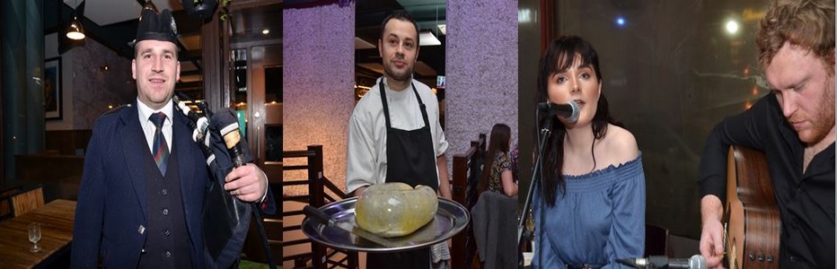La tradition lors de la Burns Night est de déguster le Haggis (qui viendrait du normand "hachi" introduit par Guillaume le Conquérant), un met fait d'une panse de brebis farcie. Une fête conviviale où poèmes de Robert Burns, musique , discours et danses ponctuent cet événement qui se déroule chaque 25 janvier dans toute l'Ecosse. @ David Raynal. La tradition lors de la Burns Night est de déguster le Haggis (qui viendrait du normand "hachi" introduit par Guillaume le Conquérant), un met fait d'une panse de brebis farcie. Une fête conviviale où poèmes de Robert Burns, musique , discours et danses ponctuent cet événement qui se déroule chaque 25 janvier dans toute l'Ecosse. @ David Raynal.