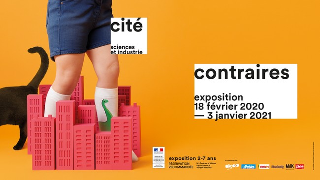 L'affiche de l'xposition Contraires à la Cité des Sciences et de l'Industrie à Paris. @ DR